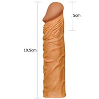 Lovetoy X-Tender 5 CM Dolgulu Realistik Penis Kılıfı Uzatmalı Prezervatif