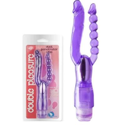  Double Titreşimli Ikili Çatal Jel Anal Vibratör Penis