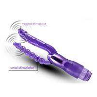  Double Titreşimli Ikili Çatal Jel Anal Vibratör Penis
