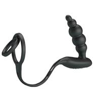 12 Titreşimli Stimülatör Tasarım Harikası Penis Halkası Ve Anal Plug
