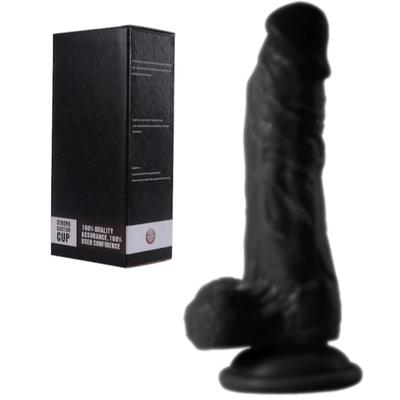 17 Cm Vantuzlu Gerçekçi Realistik Zenci Siyah Penis Anal Dildo