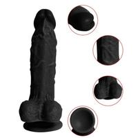 17 Cm Vantuzlu Gerçekçi Realistik Zenci Siyah Penis Anal Dildo