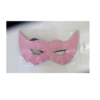 AÇIK PEMBE RENKLİ DERİ FANTEZİ MASKE