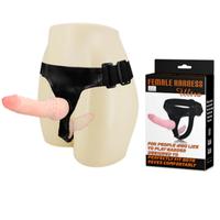 Çift Taraflı İkili Belden Bağlamalı Anal Plug ve Dildo Penis