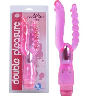 Dual Titreşimli Ikili Çatal Jel Vibratör Anal Vajinal Stimülatör
