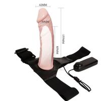 İçi Boş 16 Cm Titreşimli Belden Bağlamalı Realistik Penis Strapon