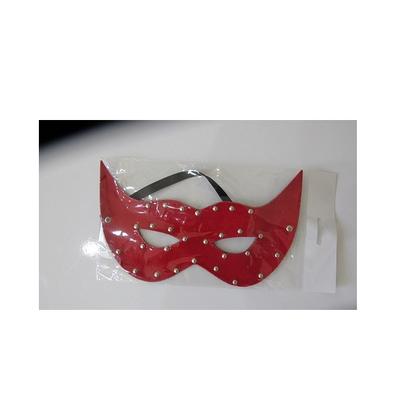 KIRMIZI RENKLİ DERİ FANTEZİ MASKE 