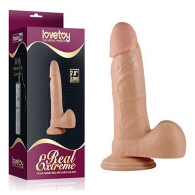 Lovetoy Real Extreme Testisli Kalın Realistik Penis Dildo 20 Cm