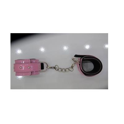 Pembe Renkli Deri El Kelepçesi Fantezi El Kelepçesi 