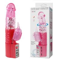 Rota 23 CM Oynar Başlı Titreşimli Teknolojik Vibratör Penis