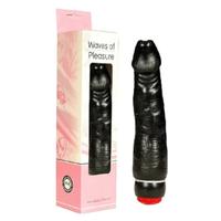 Waves 19 Cm Titreşimli Realistik Zenci Siyah Dildo Vibratör