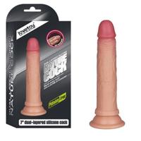 Yeni Nesil Çift Katmanlı Vantuzlu Realistik Penis Anal Dildo 18 Cm