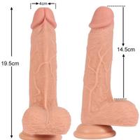  Joel 19 Cm Çift Katmanlı Süper Realistik Penis Anal Vajinal Dildo