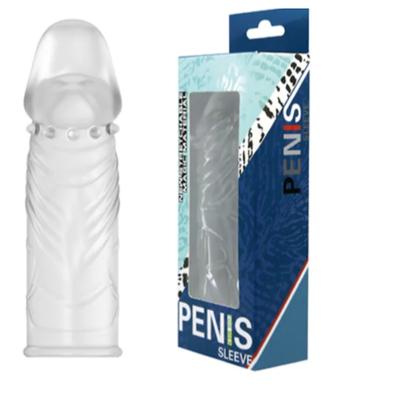 Baile Sleeve Damarlı Uzatmalı Şeffaf Silikon Penis Kılıfı Kristal Dildo