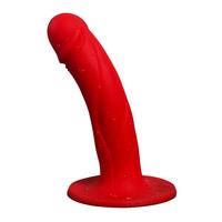 Kırmızı Penis Başlı Vajinal Silikon Plug Dildo