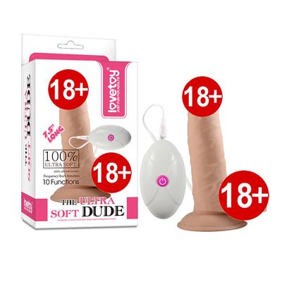 Yeni Nesil Güçlü 10 Farklı Titreşimli 19 CM Realistik Dildo Vibratör Penis