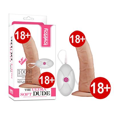 Yeni Nesil Güçlü 10 Farklı Titreşimli 22.5 CM Realistik Dildo Vibratör Penis