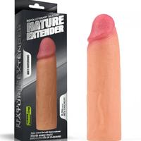 Lovetoy Nature 2.5 CM Dolgulu Penis Kılıfı Premium Silikon Ten Rengi Kılıf