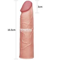 Lovetoy Pleasure Extender 3 Cm Dolgulu Realistik Penis Kılıfı Prezervatif