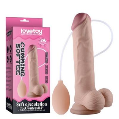 Lovetoy Su Fışkırtmalı Realistik Penis 20Cm Gerçekçi Kalın Vibratör Dildo