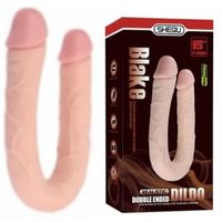SHEQU 44 Cm Çift Taraflı Ve Çift Başlı Realistik Dildo Penis