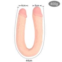 SHEQU 44 Cm Çift Taraflı Ve Çift Başlı Realistik Dildo Penis