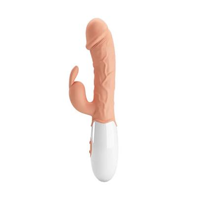 Tavşan G Noktası Uyarıcılı 30 Titreşimli Silikon Damarlı Tavşan Vibratör