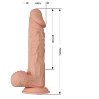 Ultra Yumuşak 24 Cm Realistik Vantuzlu Dildo Gerçekçi Penis